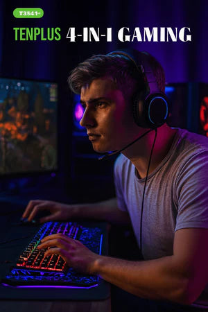 TenPlus - 4-in-1 Gaming Combo (30 Days Replacement Warranty)